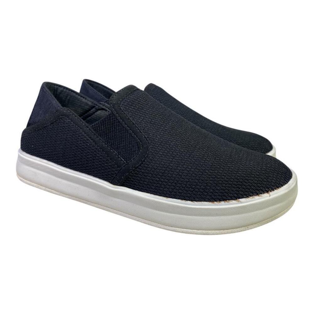 Olukai Ki'ihele Slip On Sneaker / Mule Black Women size 37.5 US 7.5